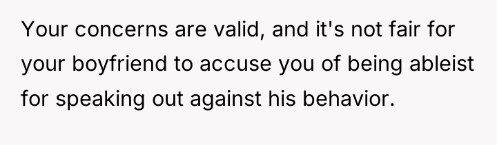 Your concerns are valid, and it's not fair for your...