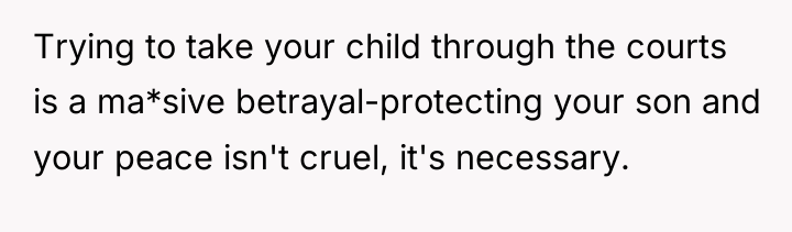 Trying to take your child through the courts is a...