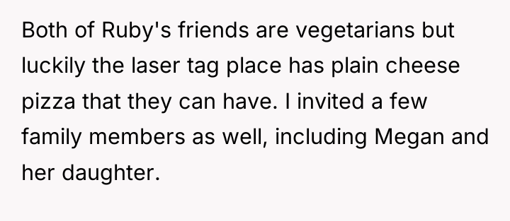 Both of Ruby's friends are vegetarians but luckily the laser...