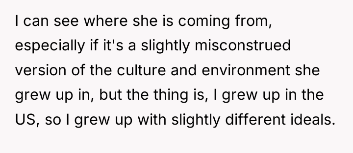 I can see where she is coming from, especially if...