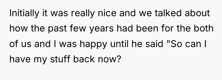 Initially it was really nice and we talked about how...