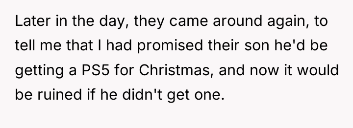 Later in the day, they came around again, to tell...