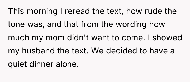 This morning I reread the text, how rude the tone...