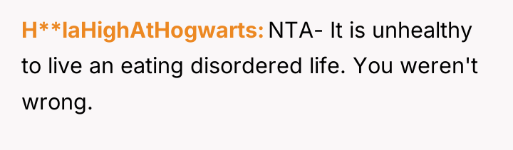 H**laHighAtHogwarts NTA- It is unhealthy to live an eating disordered...