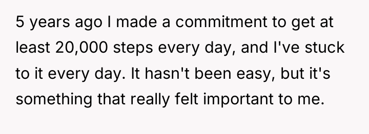 5 years ago I made a commitment to get at...