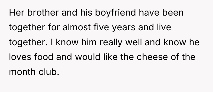 Her brother and his boyfriend have been together for almost...