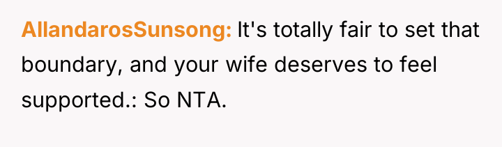 AllandarosSunsong It's totally fair to set that boundary, and your...