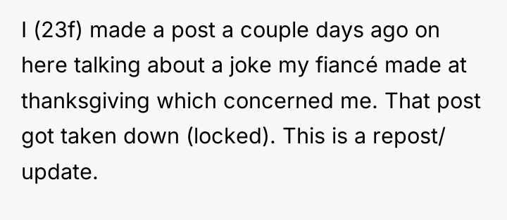 I (23f) made a post a couple days ago on...
