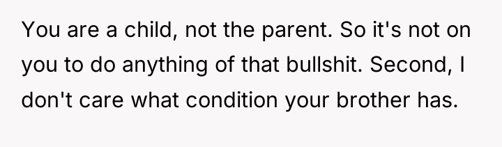 You are a child, not the parent. So it's not...