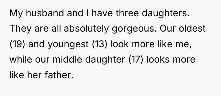 My husband and I have three daughters. They are all...