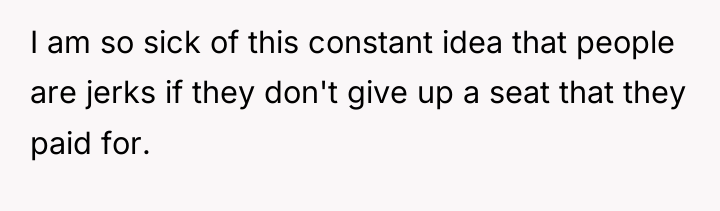 I am so sick of this constant idea that people...