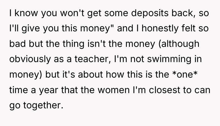 I know you won't get some deposits back, so I'll...