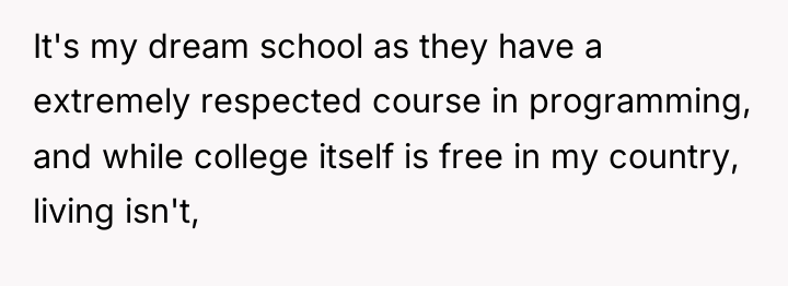 It's my dream school as they have a extremely respected...