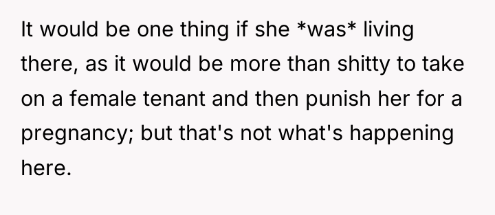 It would be one thing if she *was* living there,...
