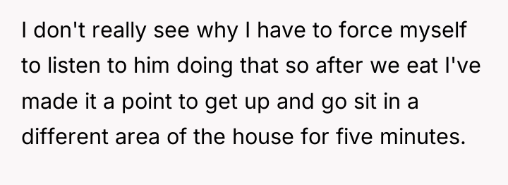 I don't really see why I have to force myself...