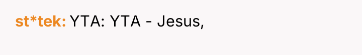 st*tek YTA: YTA - Jesus,