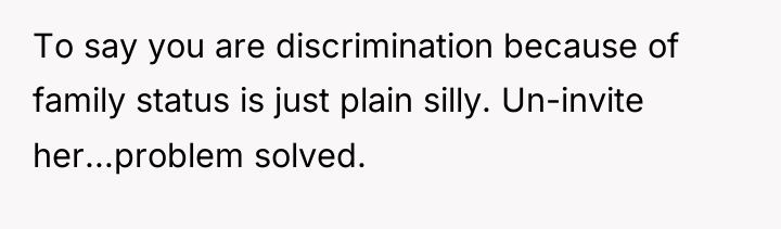 To say you are discrimination because of family status is...