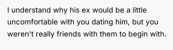 I understand why his ex would be a little uncomfortable...
