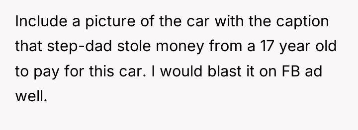 Include a picture of the car with the caption that...