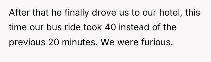 After that he finally drove us to our hotel, this...
