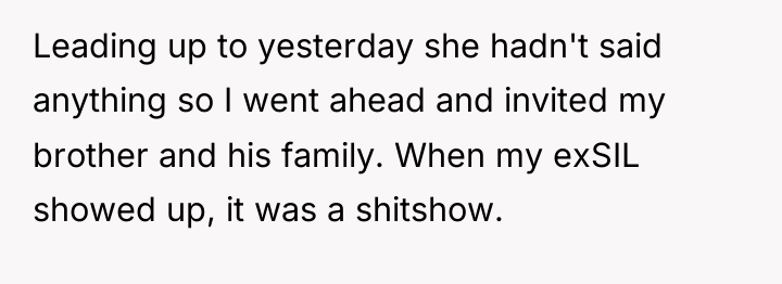Leading up to yesterday she hadn't said anything so I...