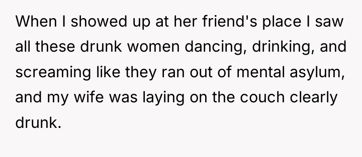When I showed up at her friend's place I saw...