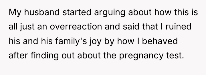 My husband started arguing about how this is all just...