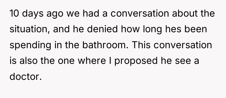 10 days ago we had a conversation about the situation,...