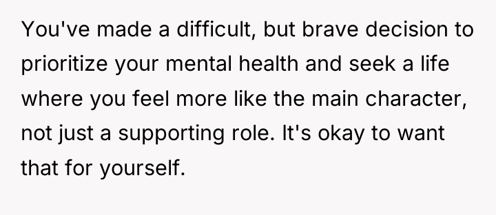 You've made a difficult, but brave decision to prioritize your...