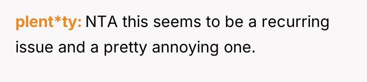 plent*ty NTA this seems to be a recurring issue and...