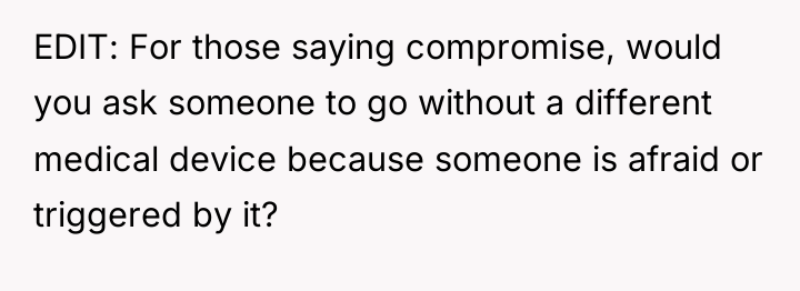 EDIT: For those saying compromise, would you ask someone to...