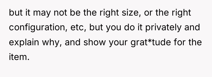 but it may not be the right size, or the...