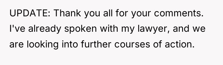 UPDATE: Thank you all for your comments. I've already spoken...