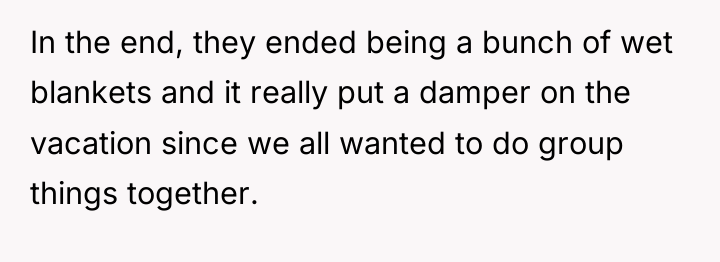In the end, they ended being a bunch of wet...
