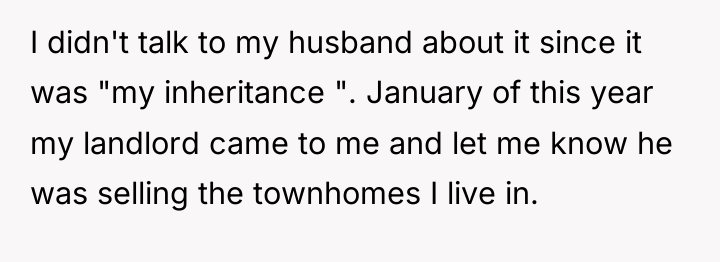 I didn't talk to my husband about it since it...