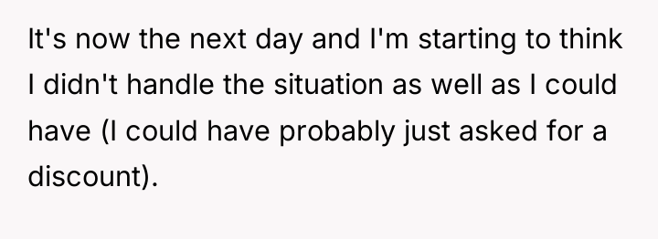 It's now the next day and I'm starting to think...