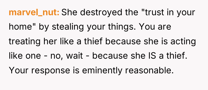 marvel_nut She destroyed the "trust in your home" by stealing...