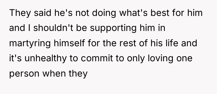 They said he's not doing what's best for him and...