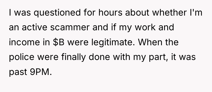 I was questioned for hours about whether I'm an active...