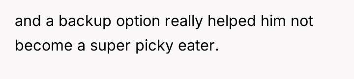 and a backup option really helped him not become a...