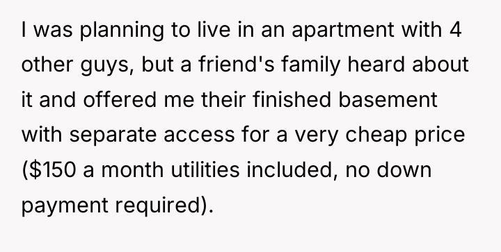 I was planning to live in an apartment with 4...