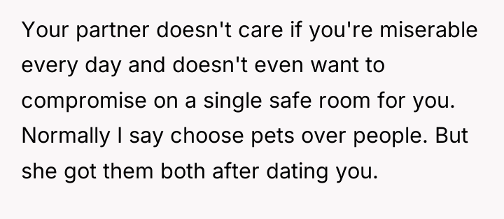 Your partner doesn't care if you're miserable every day and...