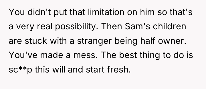 You didn't put that limitation on him so that's a...