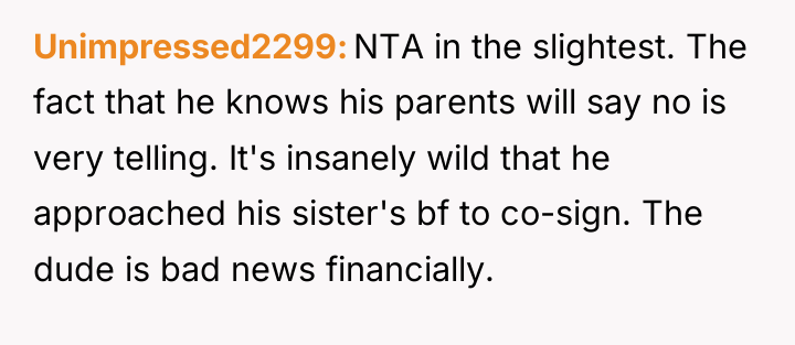 Unimpressed2299 NTA in the slightest. The fact that he knows...