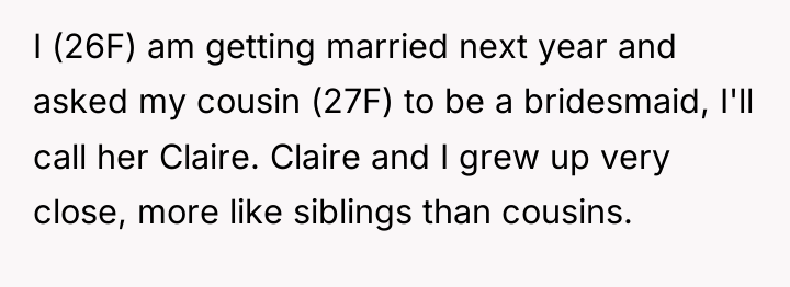 I (26F) am getting married next year and asked my...