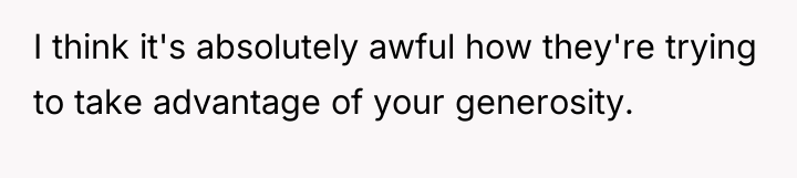 I think it's absolutely awful how they're trying to take...