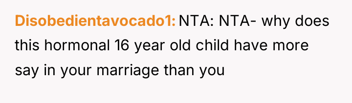 Disobedientavocado1 NTA: NTA- why does this hormonal 16 year old...