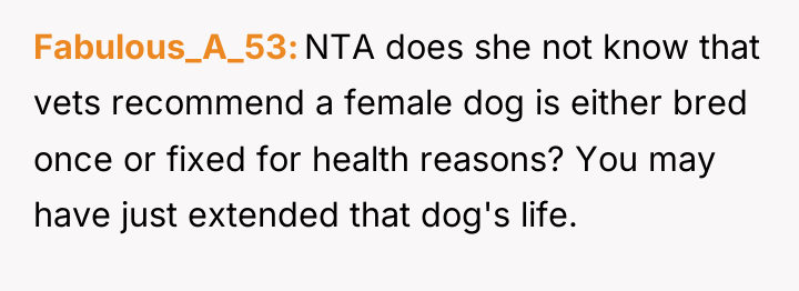 Fabulous_A_53 NTA does she not know that vets recommend a...