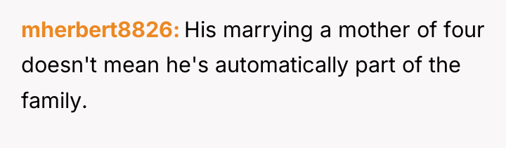mherbert8826 His marrying a mother of four doesn't mean he's...