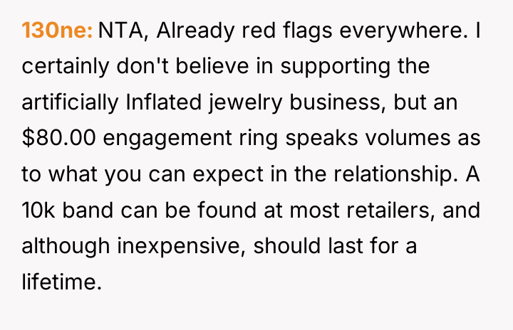 130ne NTA, Already red flags everywhere. I certainly don't believe...